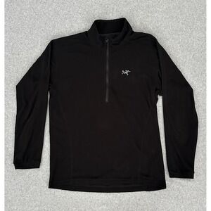 Arcteryx Delta LT Fleece Pullover Shirt Mens Large Black 1/4 Zip Polartec